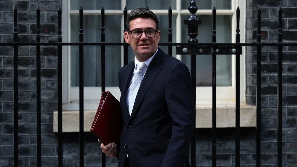 Britain's Prime Minister Andy Burnham leaves from 10 Downing Street in central London on September 1, 2026.