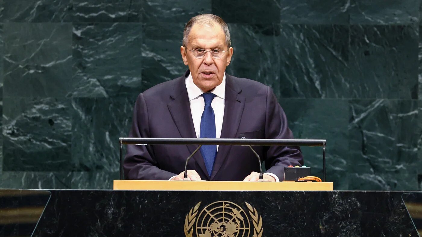 Russian Foreign Minister Sergei Lavrov addresses the 81st session of the UN General Assembly in New York on 26 September 2026 (Charly Triballeau/AFP)