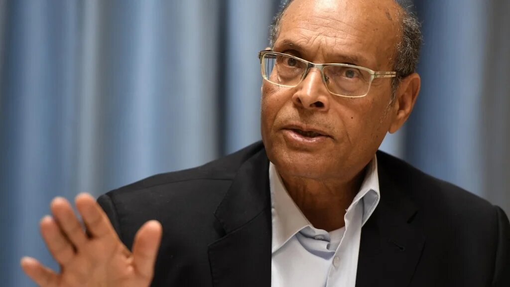Moncef Marzouki speaks during a joint press at the UN headquarters in Geneva on 2 March 2017. (AFP)