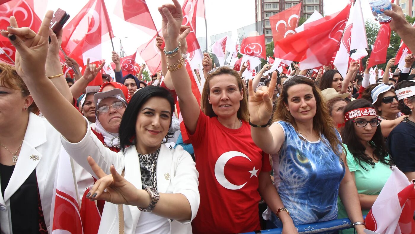 Supporters of Turkey's opposition Nationalist Action Party 