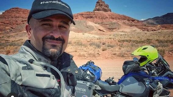 L’explorateur qatari Khaled al-Jaber dans le Sahara algérien (Twitter) 