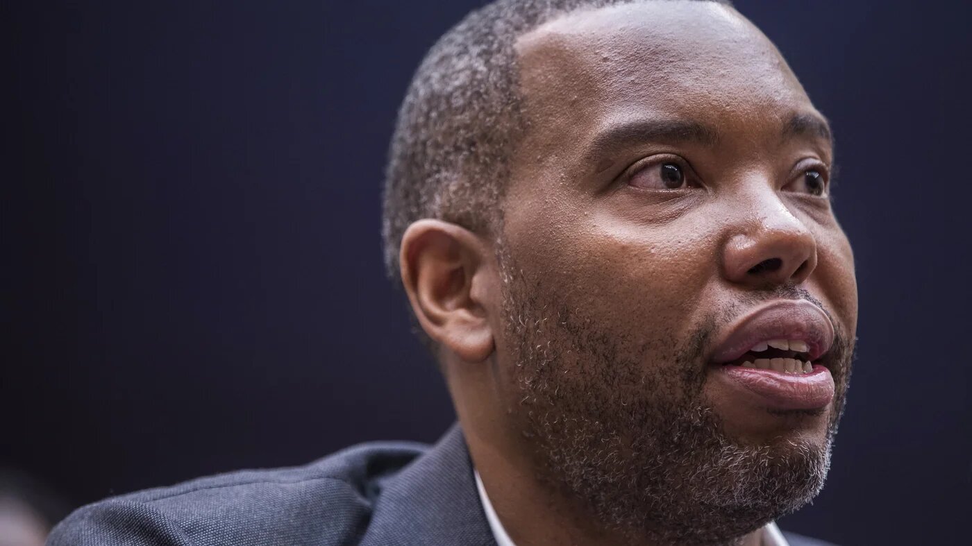 Author and journalist Ta-Nehisi Coates testifies during a hearing on slavery reparations held in Washington, 2019. (Zach Gibson/AFP)