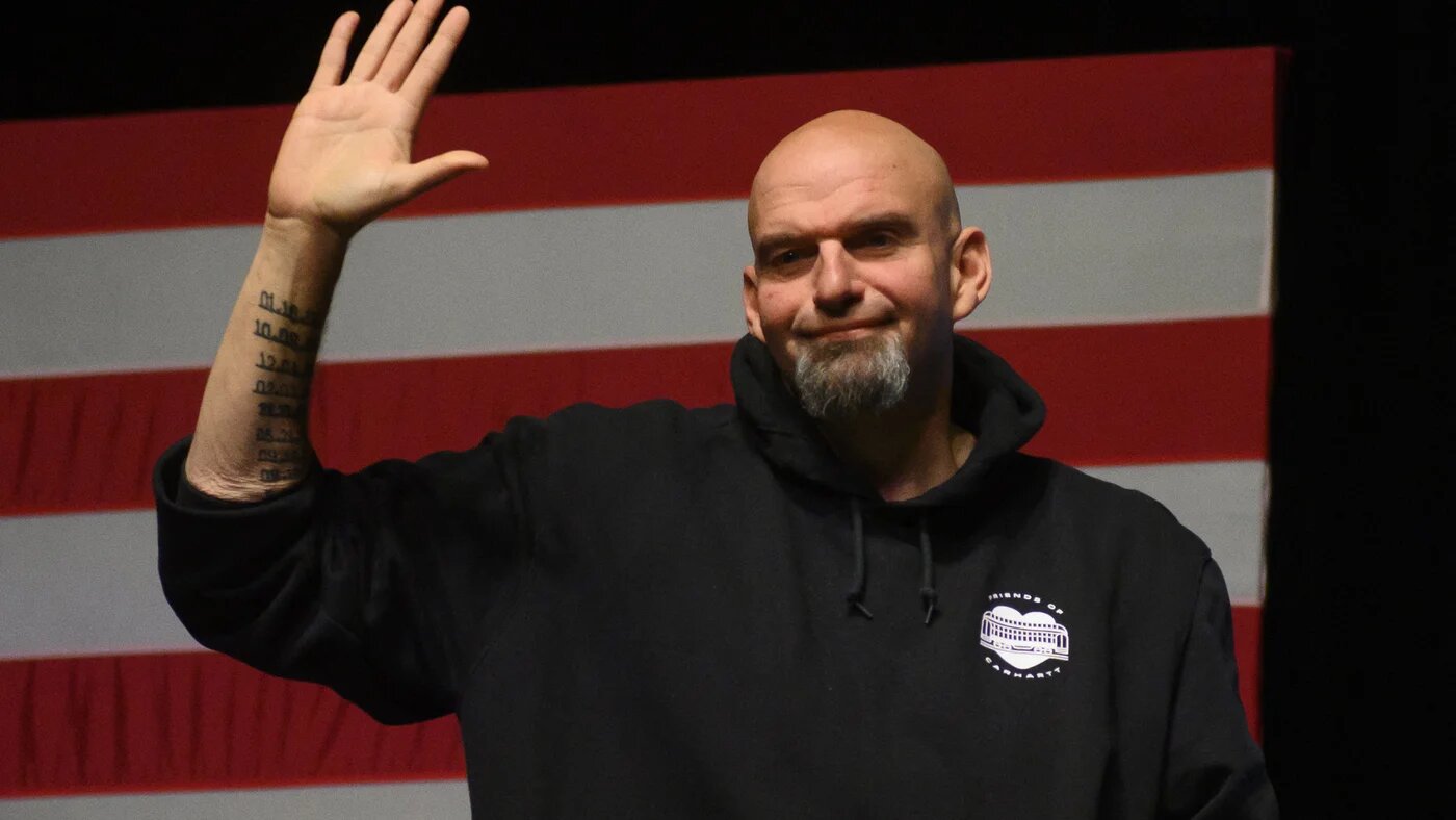 Democratic Senate candidate John Fetterman arrives for an election night party at StageAE on November 9, 2022 in Pittsburgh, Pennsylvania. Fetterman defeated Republican Senate candidate Dr. Mehmet Oz. Jeff Swensen/Getty Images/AFP