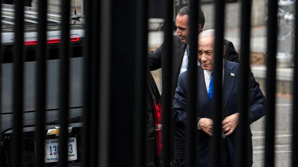 Israeli Prime Minister Benjamin Netanyahu arrives at the White House on 28 July to meet Donald Trump about the ongoing war in Iran (Andrew Harnik/AFP)