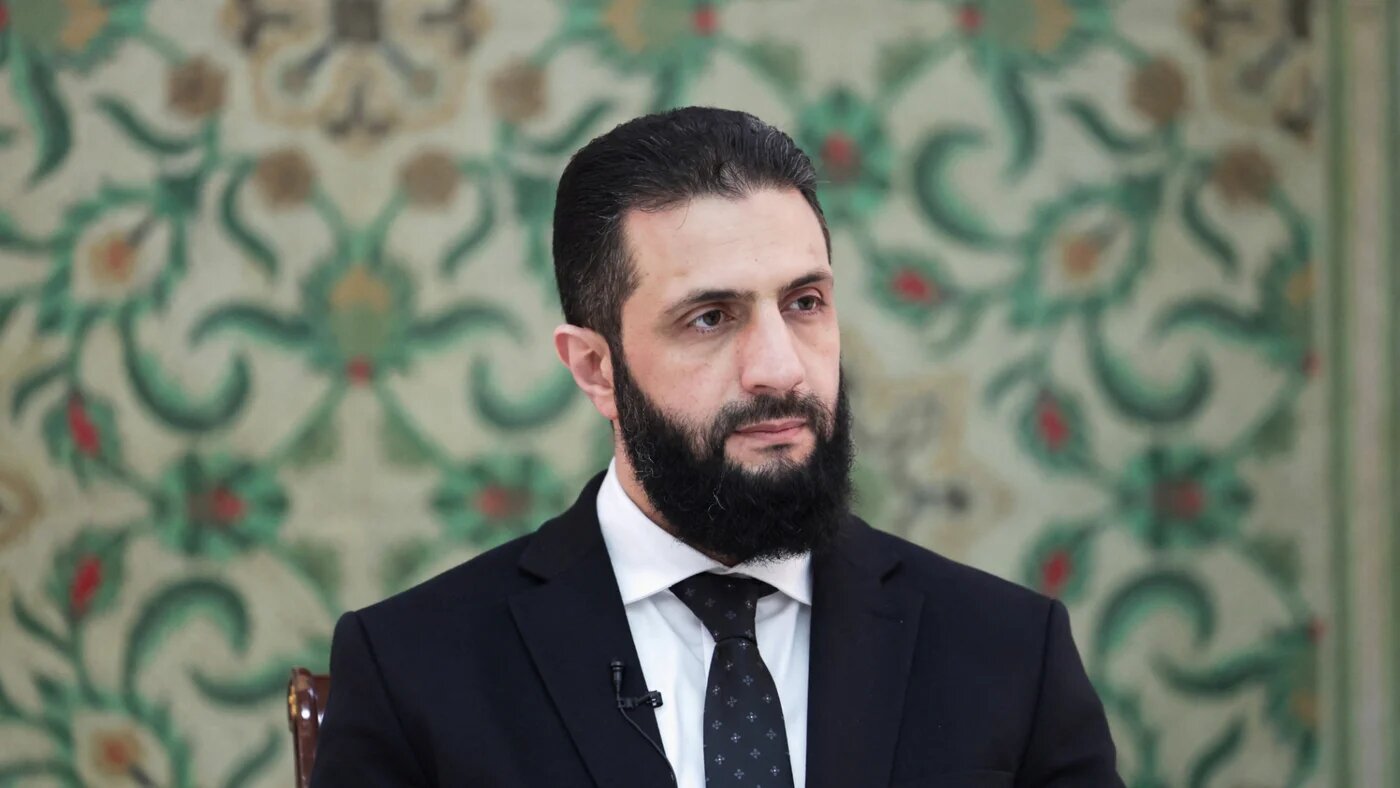 Syria's interim President Ahmed al-Sharaa attends an interview with Reuters at the presidential palace in Damascus, Syria on 10 March 2025 (Reuters/Khalil Ashawi)