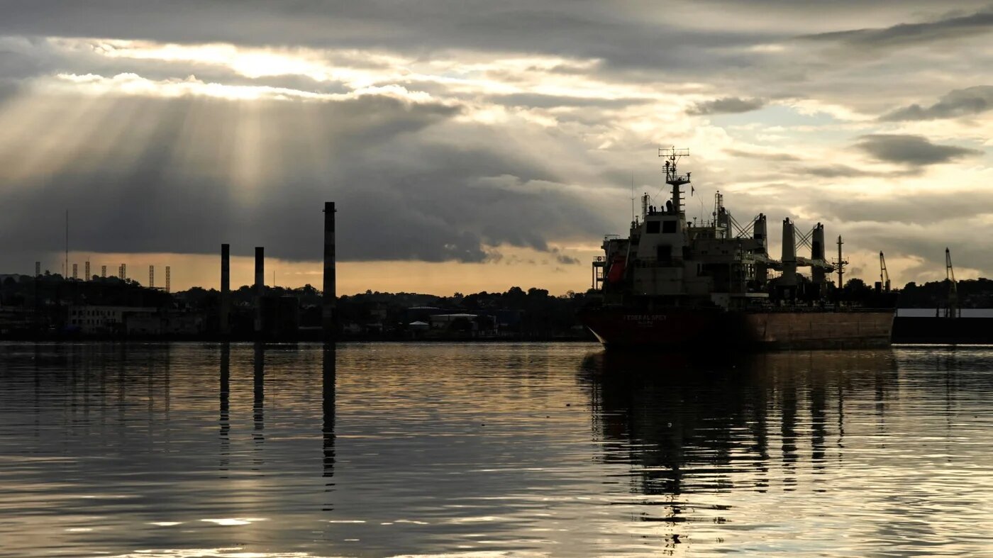 Picture shows oil tanker