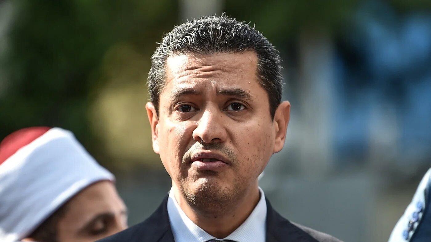 Abdel Rahman Yusuf at a protest in Istanbul, Turkey on 5 October 2018 (Ozen Kose/AFP)