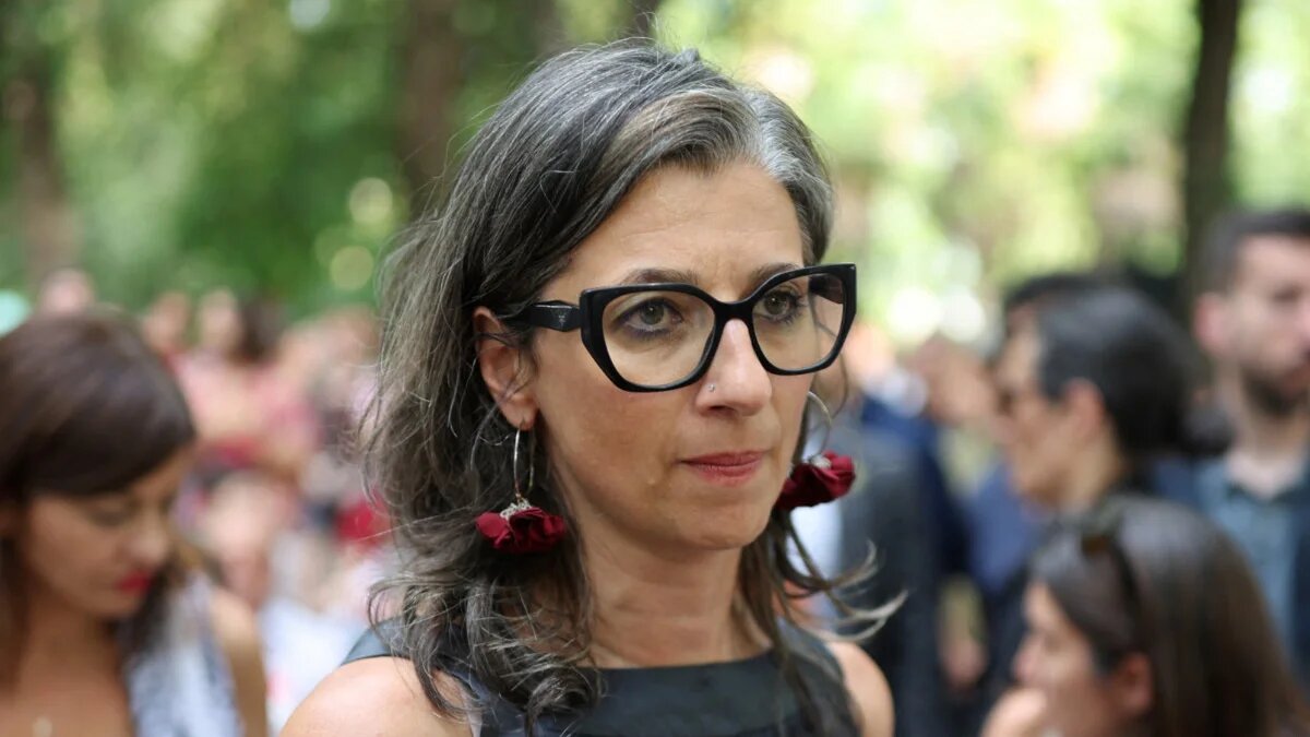 United Nations special rapporteur for the occupied Palestinian territories Francesca Albanese attends a rally to denounce the war in Gaza, in Madrid, Spain, on 23 June 2025 (Thomas Coex/ AFP)