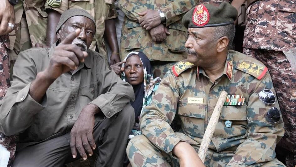 Sudanese ruler Abdul Fattah al-Burhan visits al-Fashaga following military confrontations with Ethiopian forces (Sudanese military)