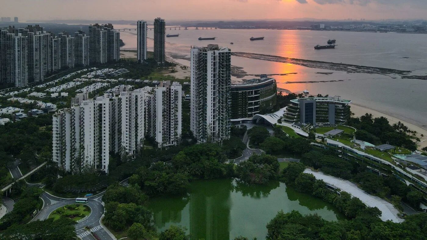 Forest City, a development project launched under China's Belt and Road Initiative in Malaysia’s Johor state (AFP)