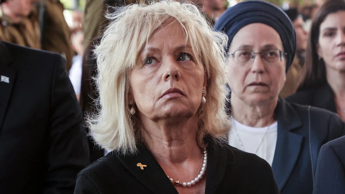 Attorney General of Israel Gali Baharav-Miara attends a ceremony at the Mount Herzl military cemetery in Jerusalem on 27 October, 2024 (AFP/Gil Cohen-Magen)