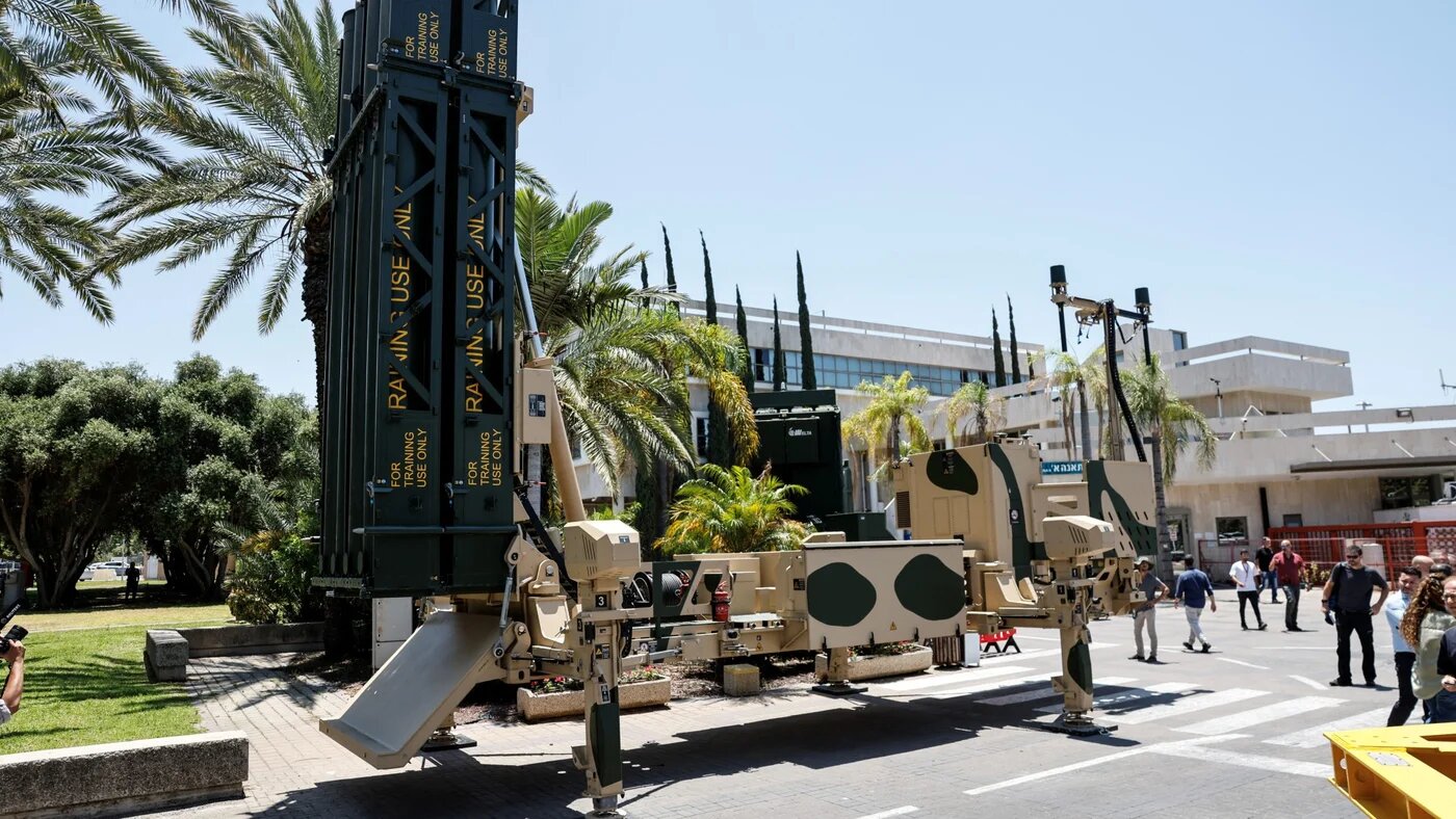 An IAI Barak MX air defence launcher in Ashdod, Israel 12 June 2025 (Reuters/Amir Cohen)