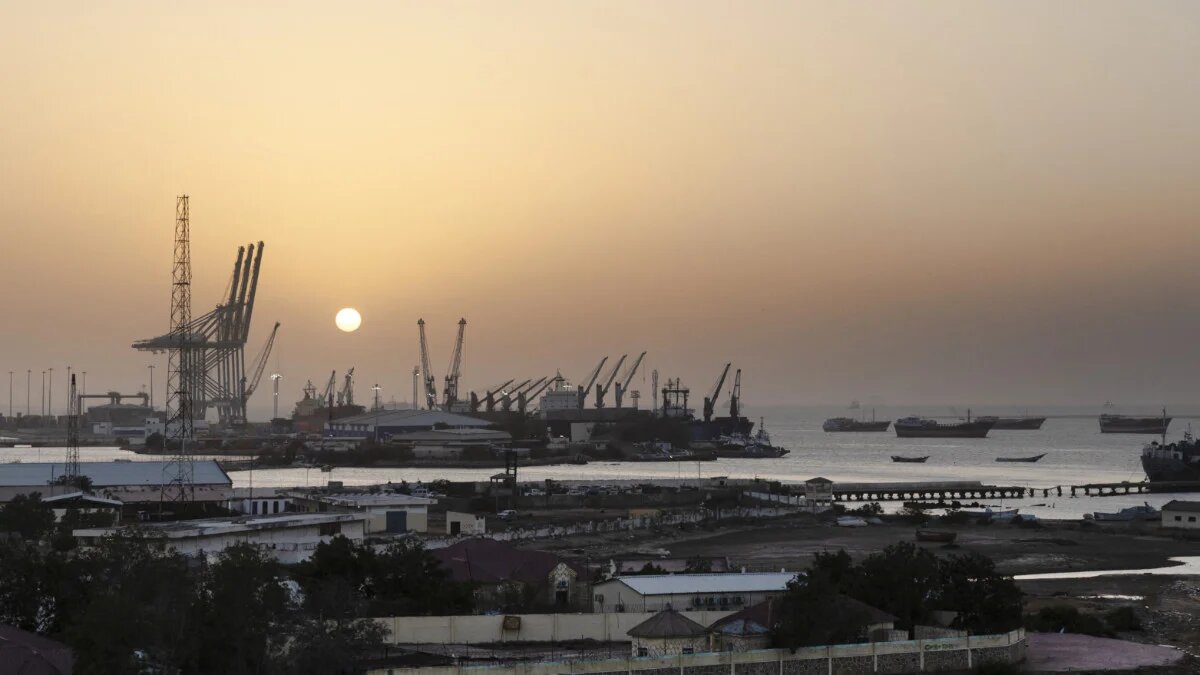 A general view at dusk of Berbera Port, the official seaport of Berbera, the commercial capital of Somaliland, on 18 February 2026 (Tony Karumba/AFP)