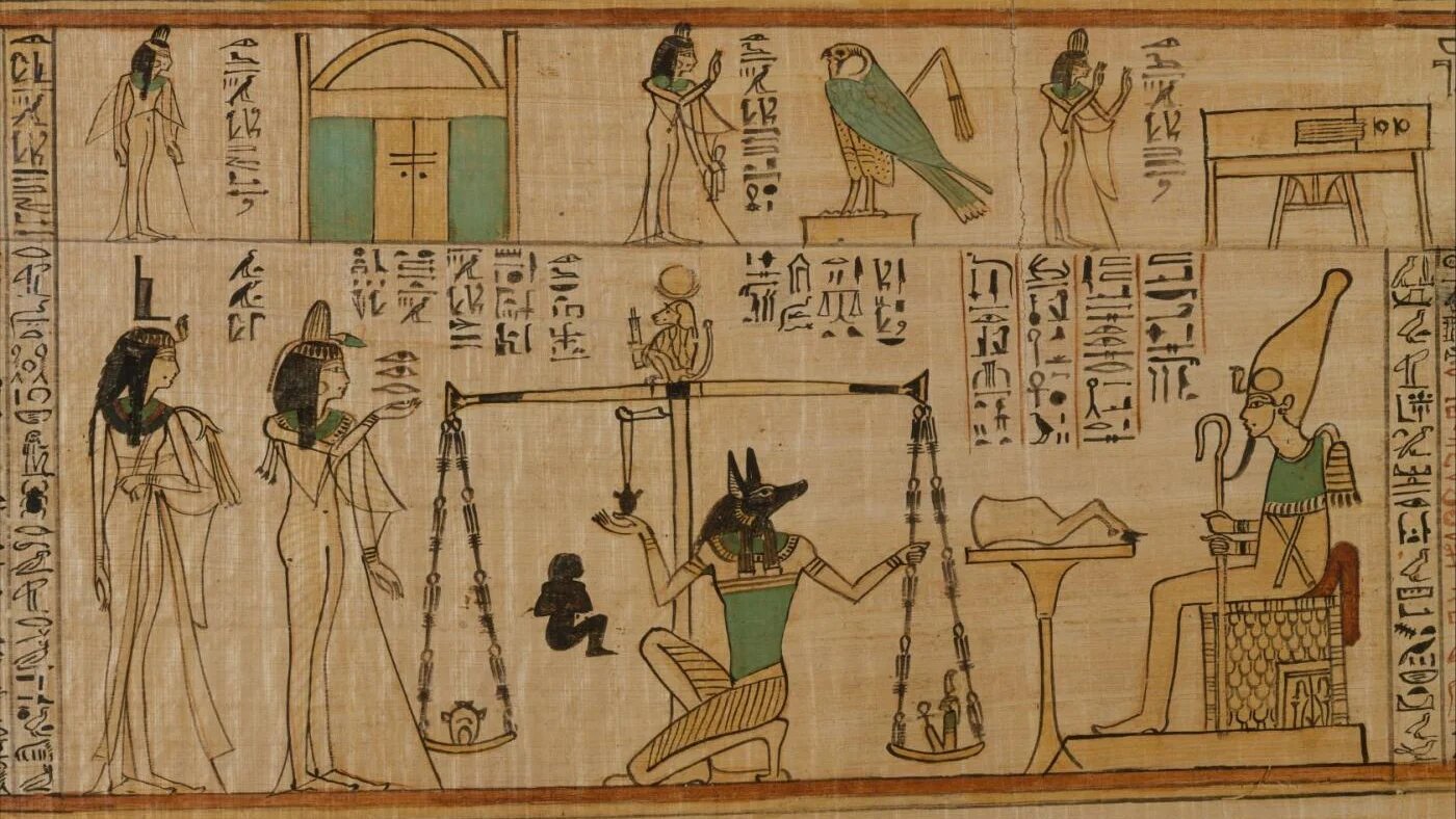 Anubis, le dieu à tête de chacal, pèse le cœur du défunt (avec l’aimable autorisation du Metropolitan Museum of New York)
