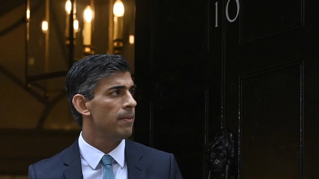 Britain's Prime Minister Rishi Sunak leaves 10 Downing Street in London on 26 October 2022, for the House of Commons to take part in his first prime minister's questions (AFP)