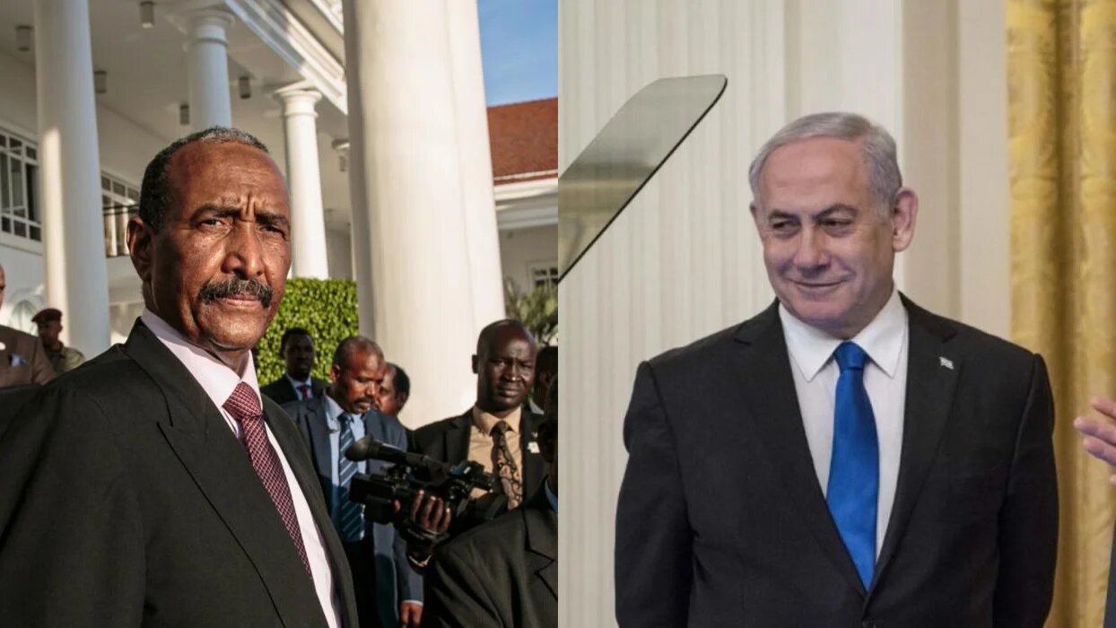 Le général soudanais Abdel Fattah al-Burhan, président du conseil de souveraineté, aurait rencontré le Premier ministre israélien Benyamin Netanyahou en Ouganda, le 3 février 2020 (AFP/photo d’archives)