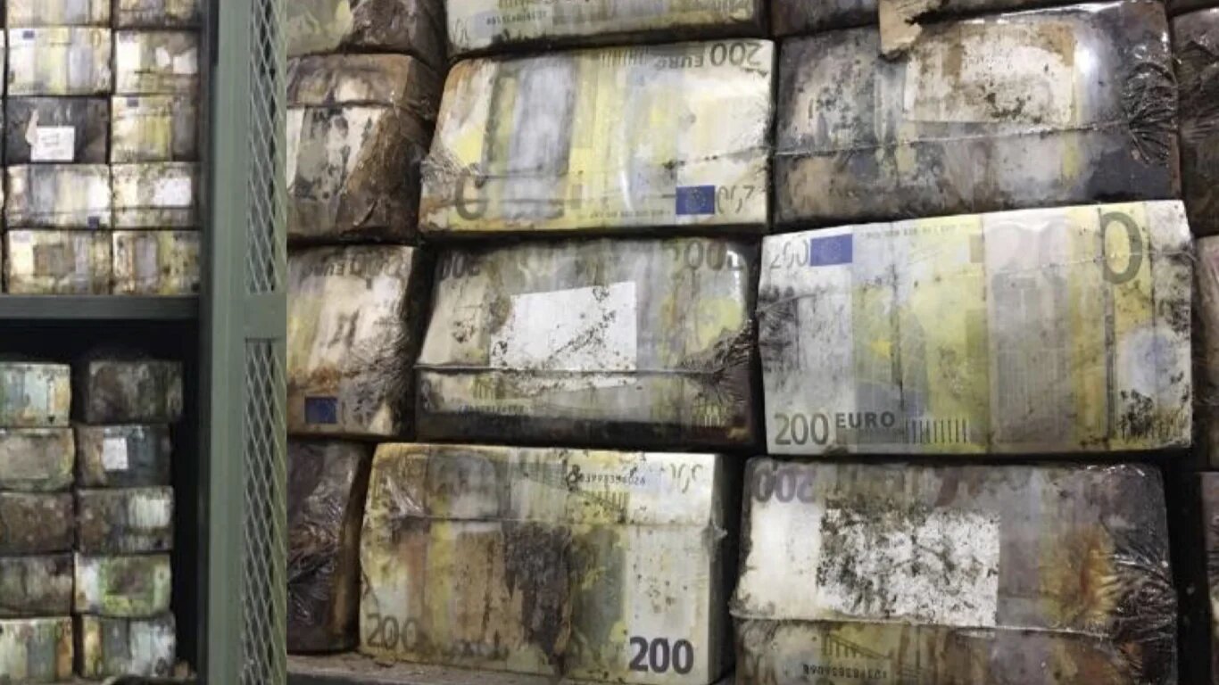 Une partie des sommes en euros de la succursale de la Banque centrale libyenne à Benghazi (capture d’écran/ONU)