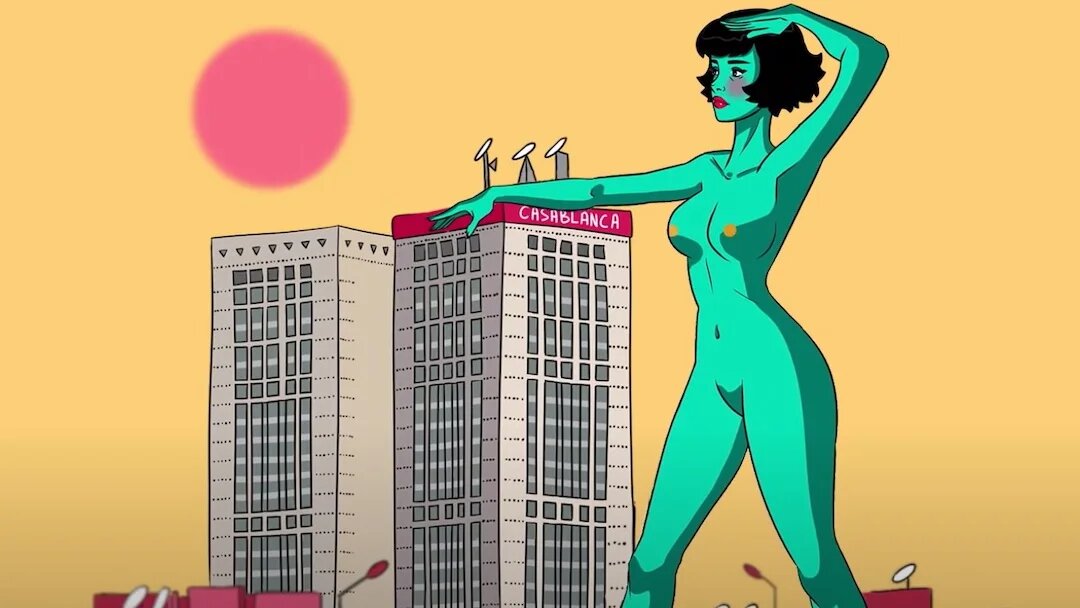 En se dessinant nue, comme une super-héroïne chargée de protéger Casablanca, Zainab Fasiki a trouvé sa « signature » (capture d’écran)