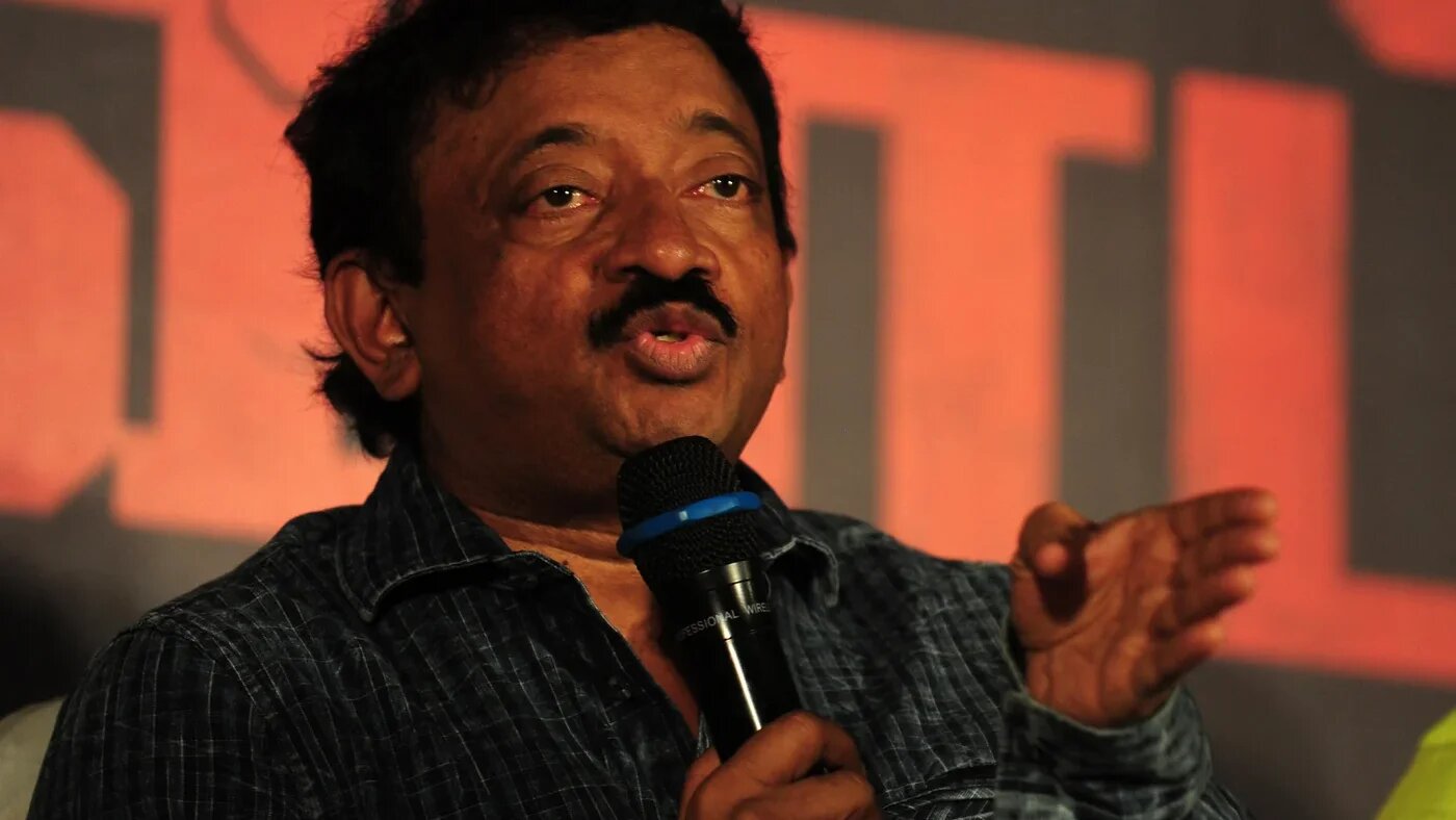 Filmmaker Ram Gopal Varma, known for his work in Hindi and Telugu films, gestures during a media event in Chennai (Arun Sankar/AFP)