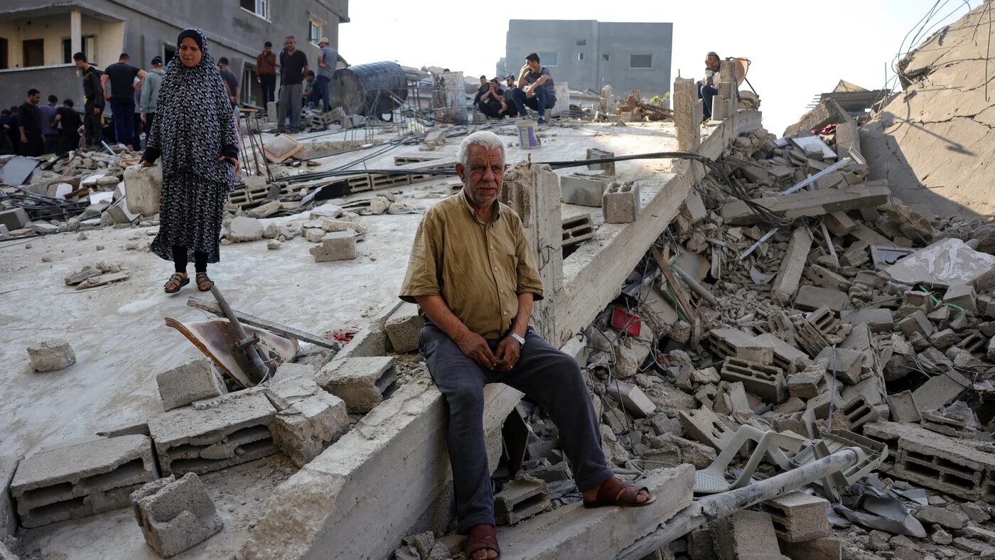 The aftermath of an Israeli strike on a family home in Jabalia, Gaza, 23 May 2025 (Bashar Taleb/AFP)