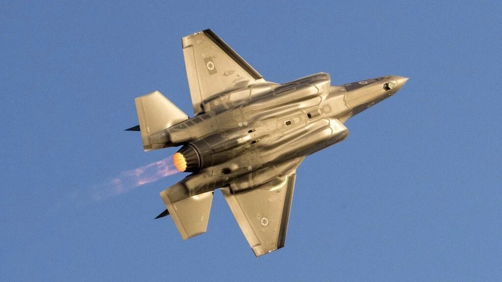 An Israeli Air Force F-35 fighter jet at the graduation of new cadet pilots at Hatzerim base in Israel in June 2017 (Jack Guez/AFP)