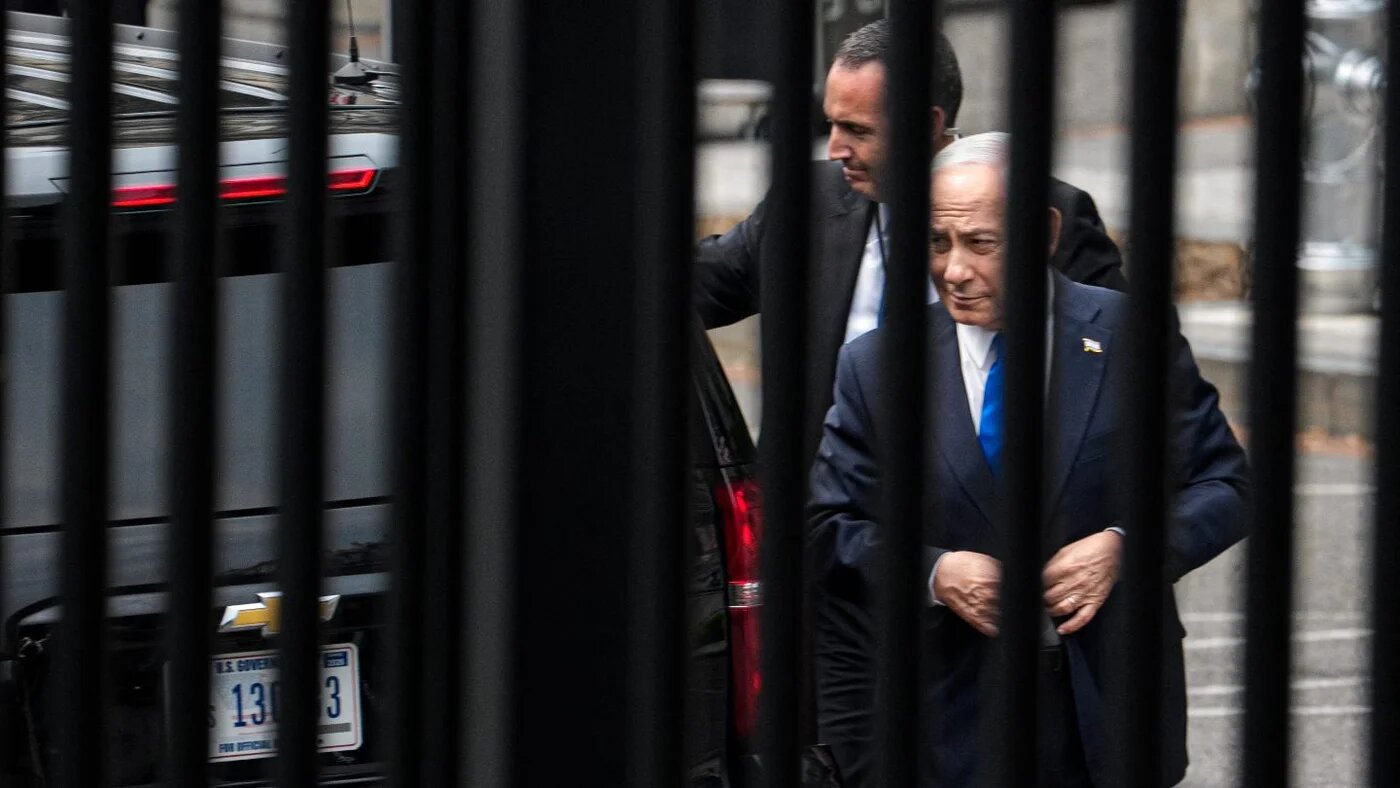 Israeli Prime Minister Benjamin Netanyahu arrives for a meeting with US President Donald Trump at the White House in Washington on 28 July 2026 (Andrew Harnik/Getty Images/AFP)