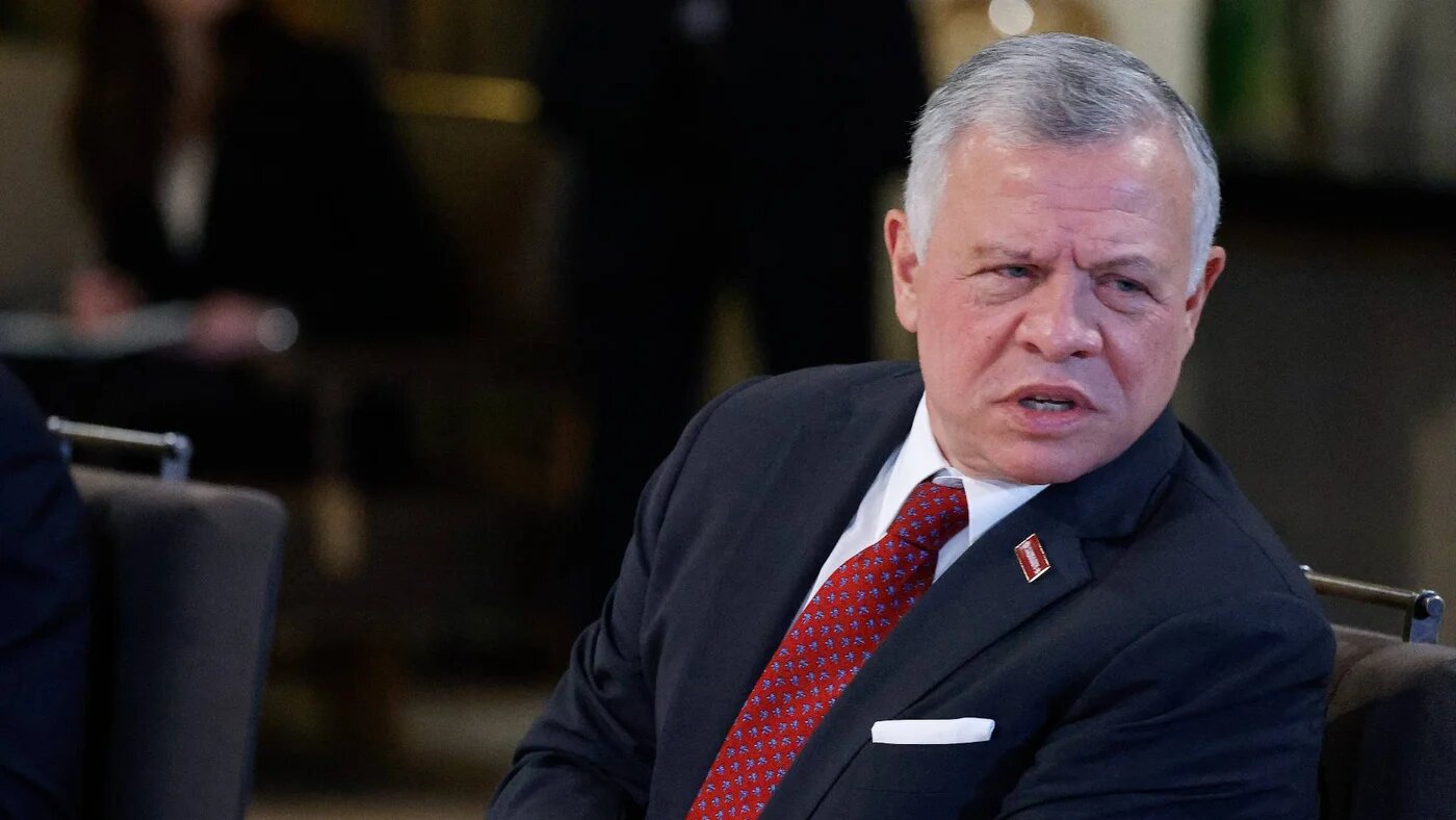 King Abdullah II of Jordan at the royal Al-Husseiniya Palace in Amman, 21 December 2022 (AFP)