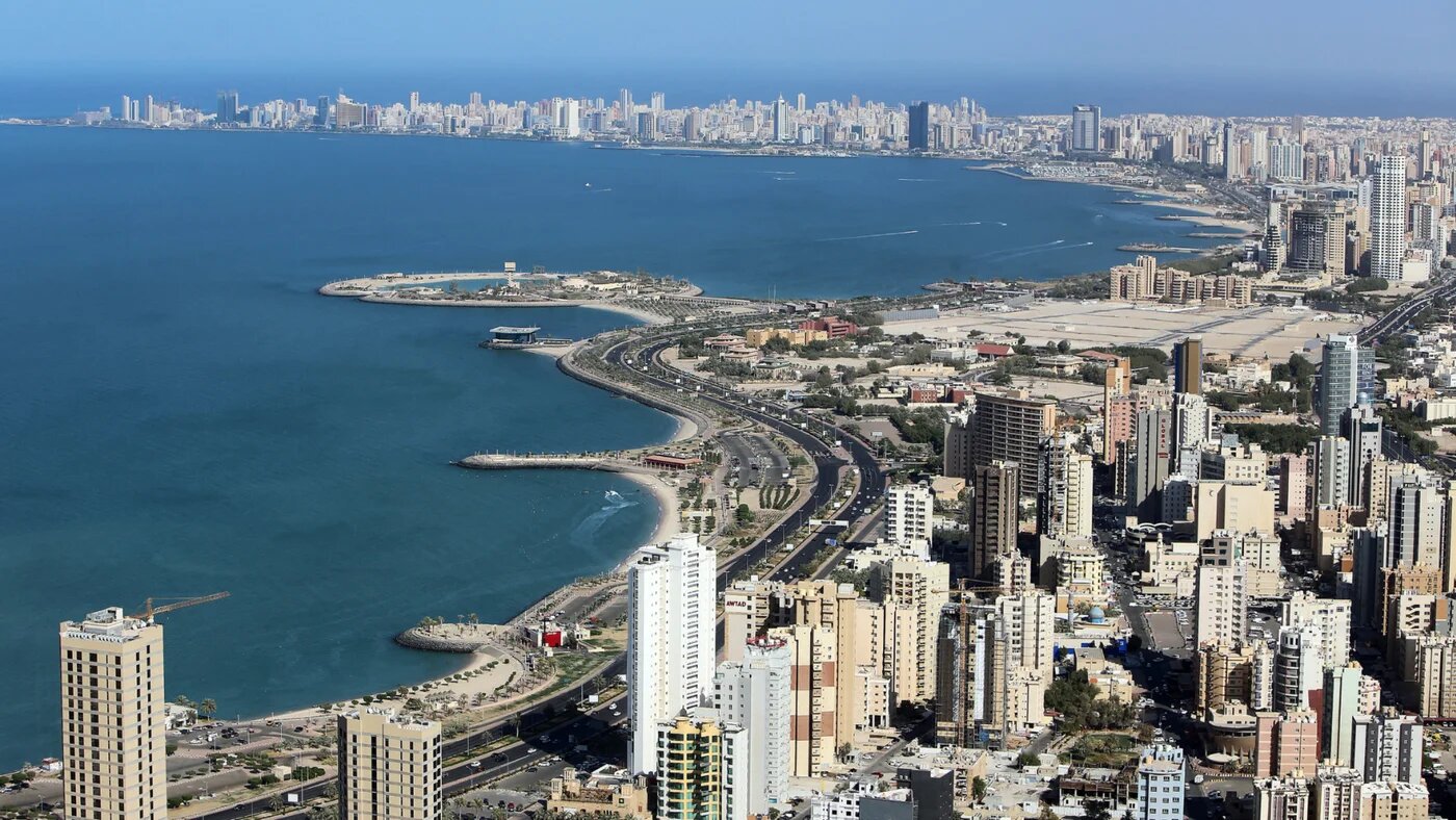A general view of Kuwait City taken from the top of al-Hamra Tower (AFP)
