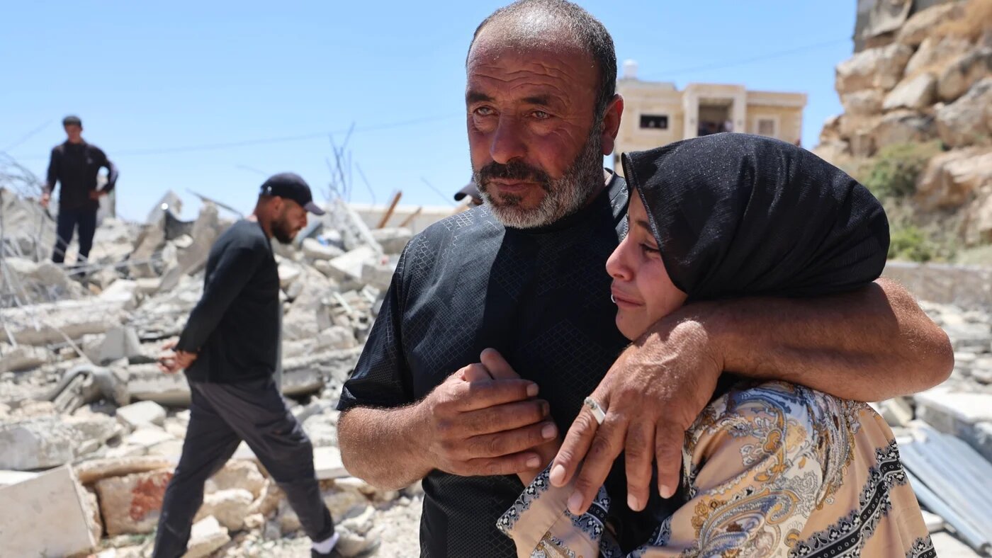 AL-DEIRAT, WEST BANK – JULY 14, 2026: Israeli forces demolished the home of Palestinian resident Osama Masaaf in the village of Al-Deirat, south of Hebron, in the occupied West Bank, on July 14, 2026, displacing a family of eight. Israeli authorities said the house was demolished for being built without an Israeli-issued permit. Photo by Mosab Shawer / JNA PRESS