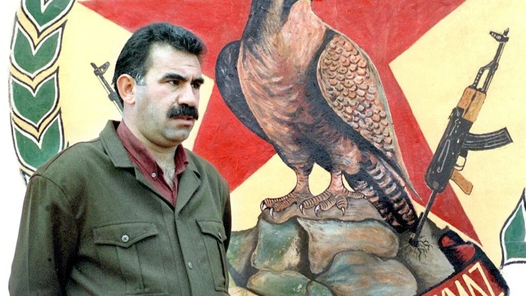 In this photo dated 1992, Abdullah Ocalan, leader of Turkey's outlawed separatist movement, the Kurdish Workers's Party (PKK), is shown at a training camp in Lebanon's Bekaa valley (AFP)