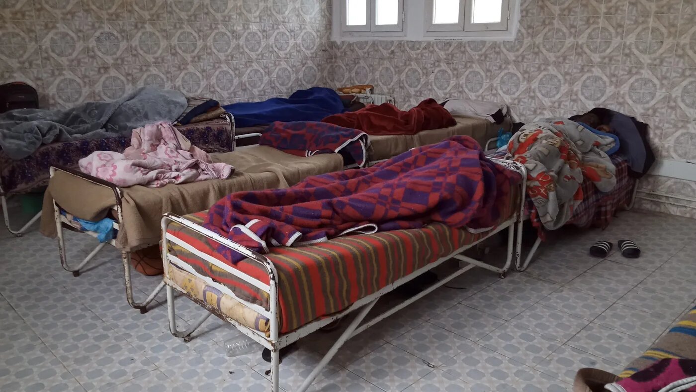 Les chambres du centre d’El Ouardia (photo prise par les détenus en mars 2020)