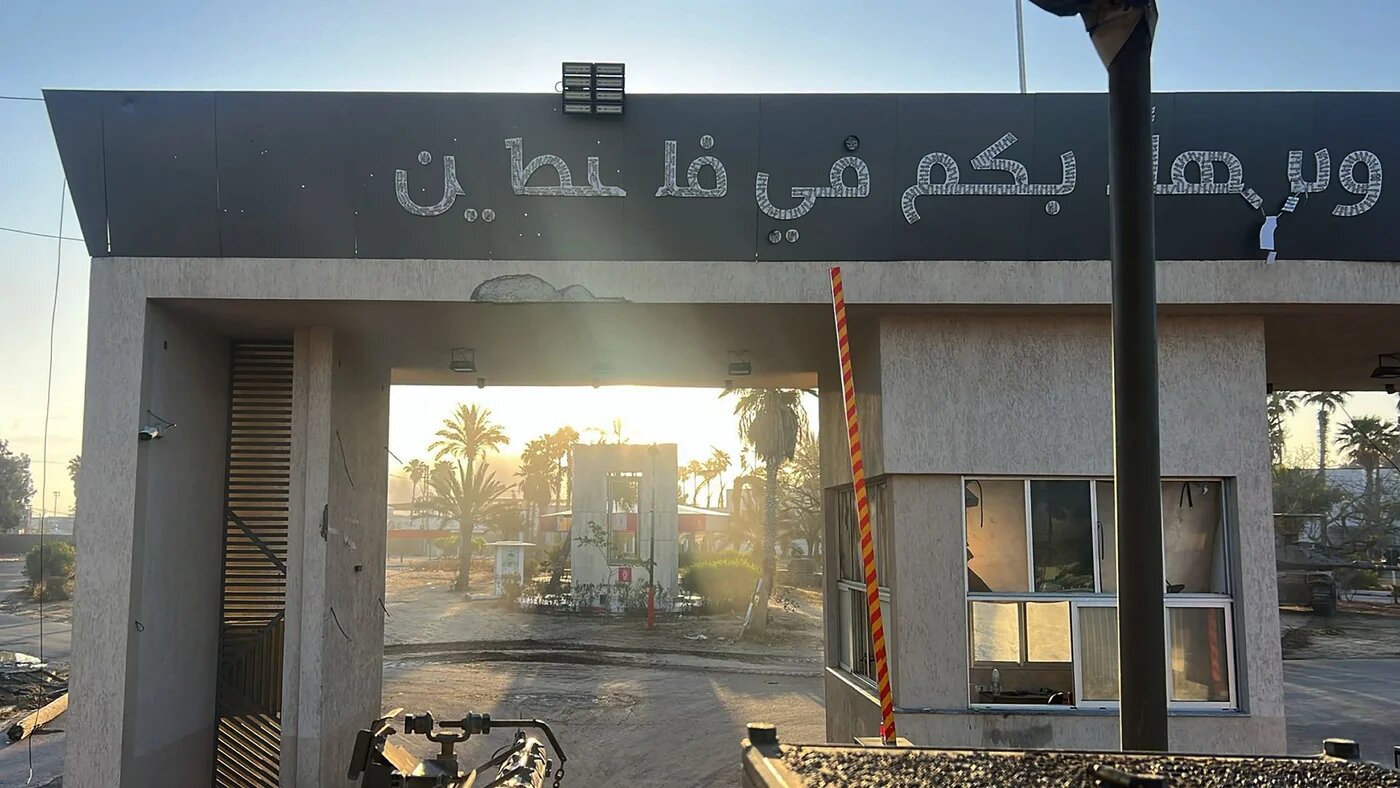 The Rafah border crossing pictured on 7 May (AFP)