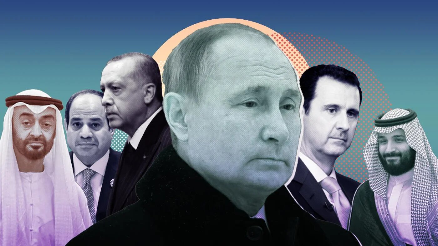 « Les années d’investissement de la Russie sous Poutine dans l’établissement de liens diplomatiques et économiques étroits avec le Moyen-Orient se sont révélées peu ren-tables » (illustration : MEE)