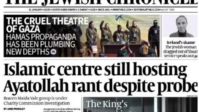 The 31 January edition of the Jewish Chronicle (Jewish Chronicle)