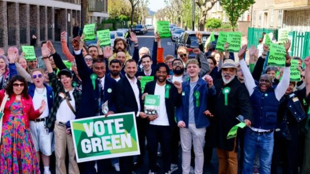 Zack Polanski campaigns with Green candidates in the east London borough of Newham.
