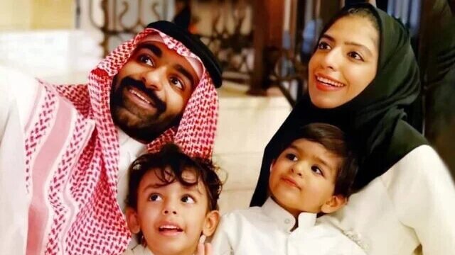 Salma al-Shehab with her family