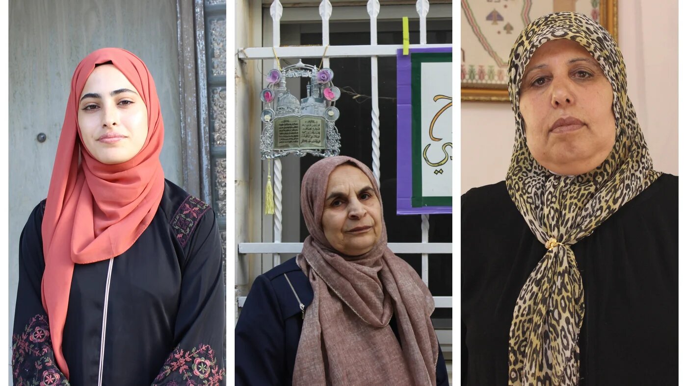 De gauche à droite, Muna al-Kurd, Salwa Skafi et Nuha Attieh (MEE)