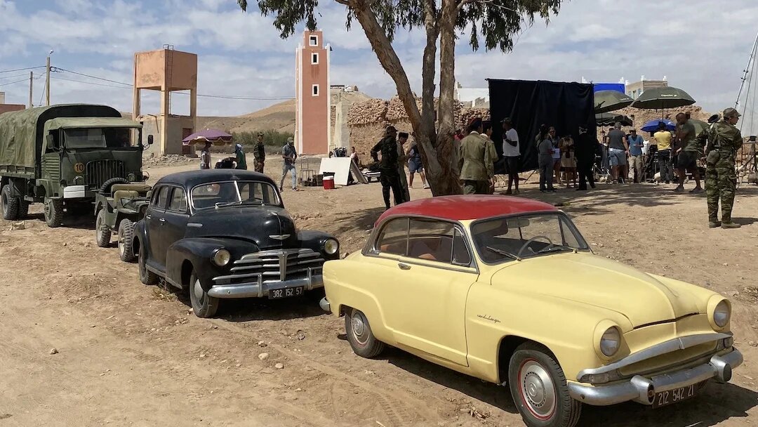 Sur le tournage de La Guerre, le prochain film de Philippe Faucon, au Maroc (avec l’aimable autorisation de Roland Carrée)