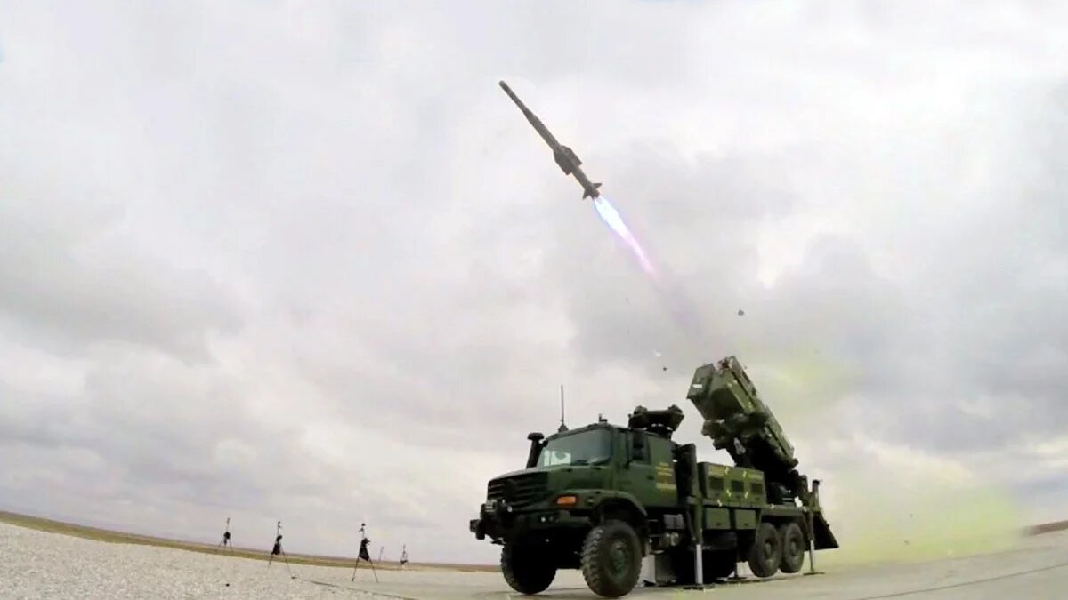 HISAR-O air defense system is pictured during a drill (Screengrab)