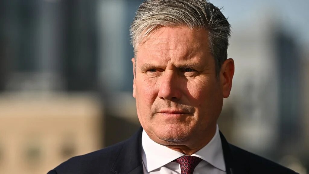 UK Labour Leader Keir Starmer speaks to the BBC at the Global Progress Action Summit on 15 September 2023 in Montreal, Canada (AFP)