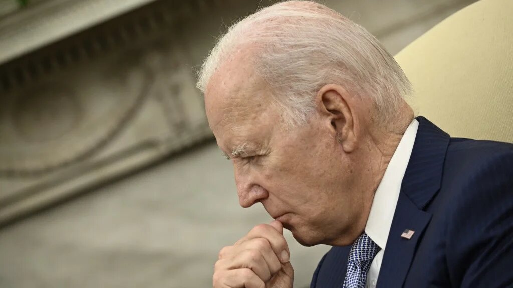 US President Joe Biden looks on as Italian Prime Minister Giorgia Meloni, not pictured, speaks during a meeting at the White House, Washington, DC, 27 July 2023 (AFP)