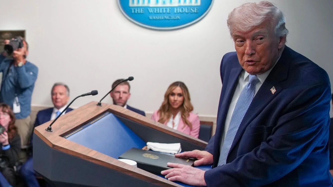 US President Donald Trump attends a news conference at the White House on 6 April 2026 in Washington, DC (Andrew Harnik/Getty via AFP)