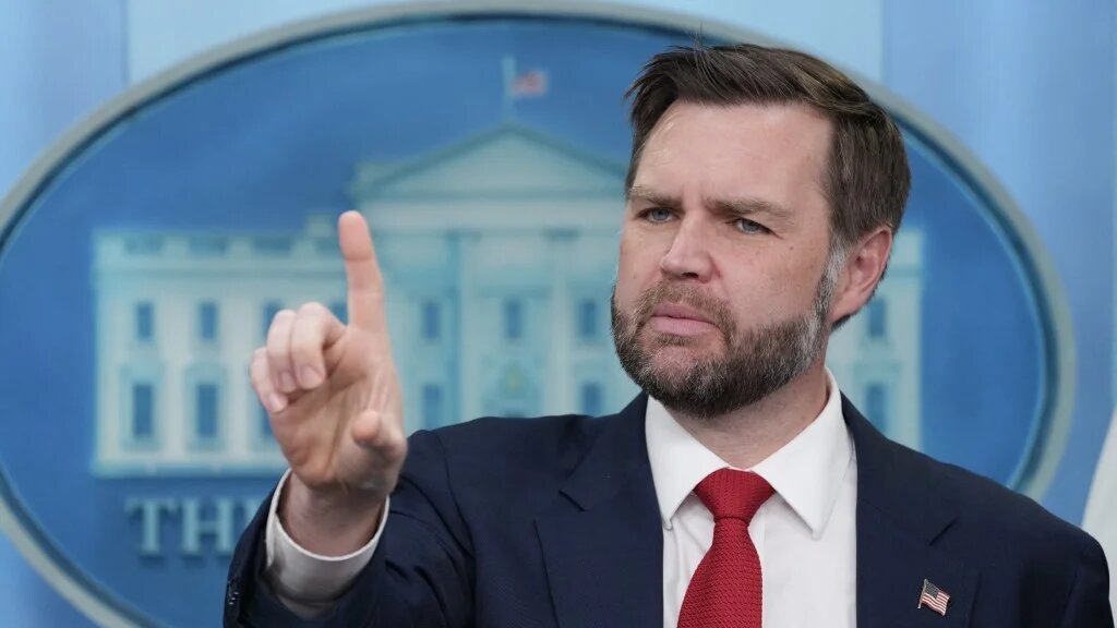 US Vice President JD Vance speaks during a press briefing at the White House in Washington on 18 June 2026 (Ken Cedeno/AFP)