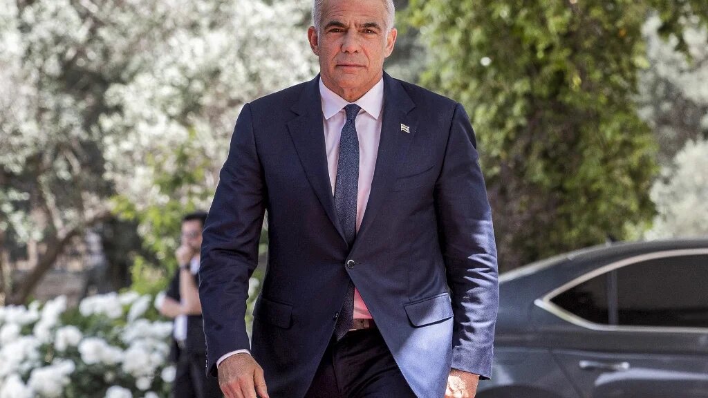 Yair Lapid, the 57-yar-old Yesh Atid party leader