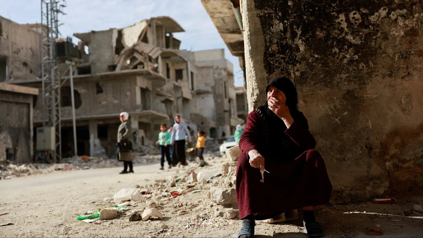 Scenes from Yarmouk Palestinian refugee camp, in Damascus, December 2024 (Ammar Awad/Reuters)