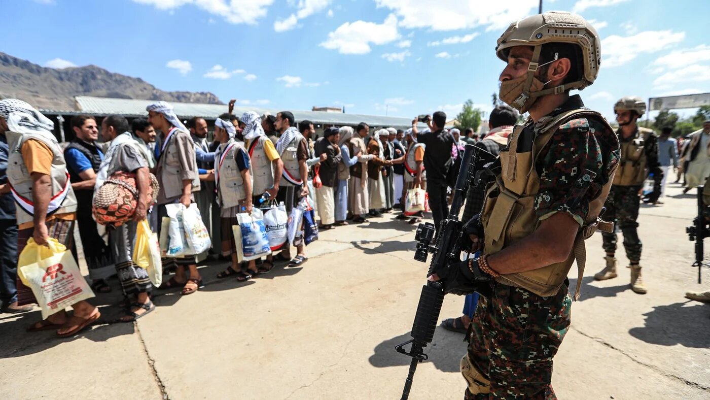 Yemeni prisoners released from jails where they were being held by Yemen's Saudi-backed government forces arriving in Sanaa on 12 September 2026 (Mohammed Huwais/AFP)