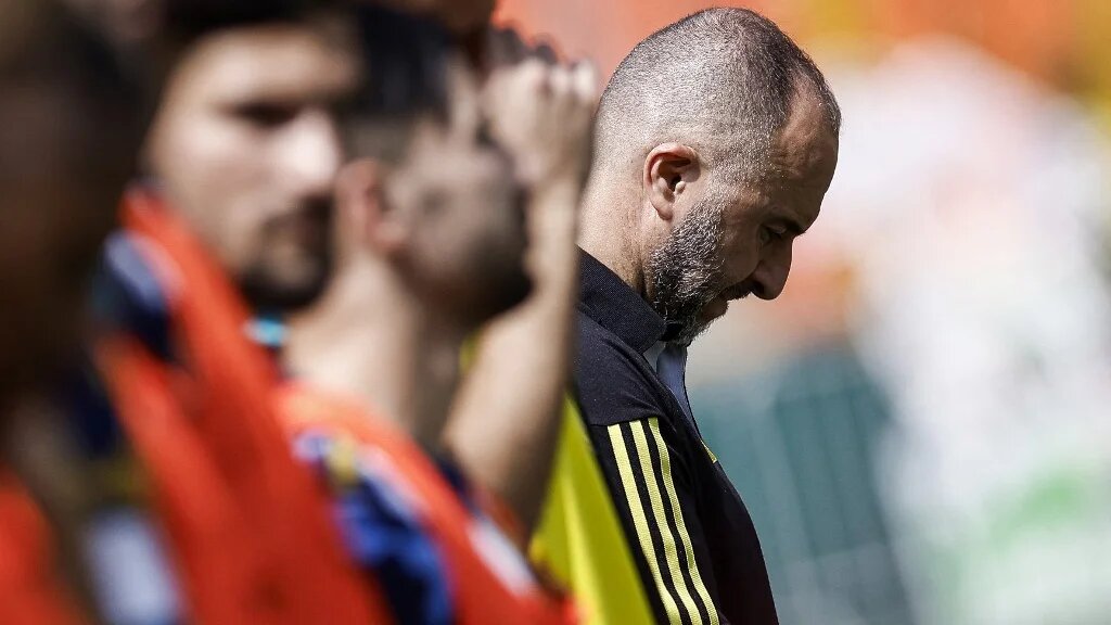 En s’inclinant contre la Mauritanie qui gagne ce soir son tout premier match dans une CAN (1-0), l’Algérie finit dernière de son groupe et quitte la CAN au stade des poules pour la deuxième fois consécutive (AFP/Kenzo Tribouillard)