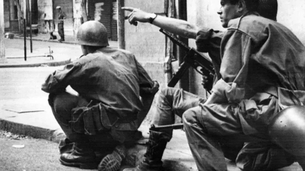 "The resistances of colonised people", such as during the Algerian War of Independence (pictured above), are "only very briefly mentioned" and "sugar-coated" in textbooks, according to a study (AFP)