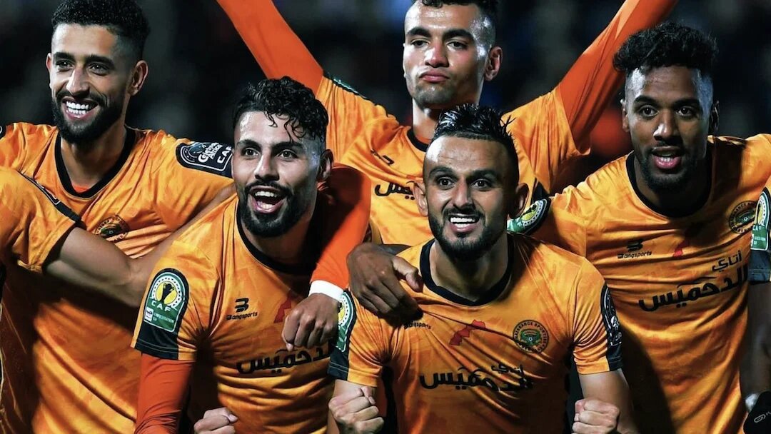 Les joueurs de l’équipe RS Berkane portent le maillot sur lequel est imprimée la carte du Maroc comprenant le Sahara occidental (X/@tftMorocco)