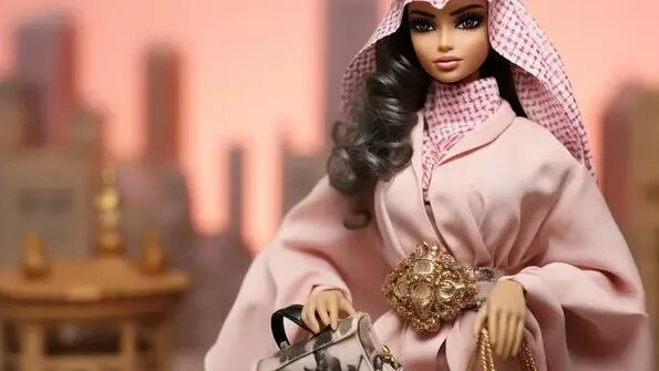 Barbie Koweït, selon l’intelligence artificielle, porte un joli sac à main mais est… habillée comme un homme (Twitter/@honigmaydl)